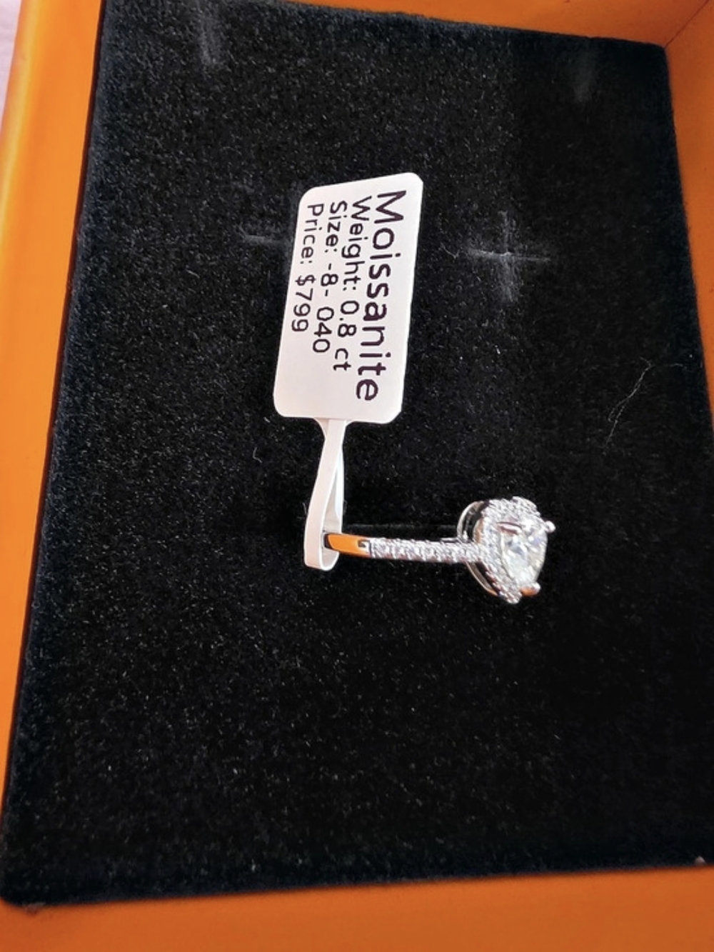 Heart Moissanite Ring in Silver